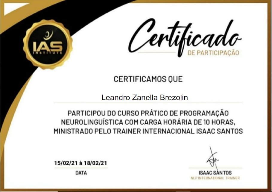 Certificado PNL Isaac Santos
