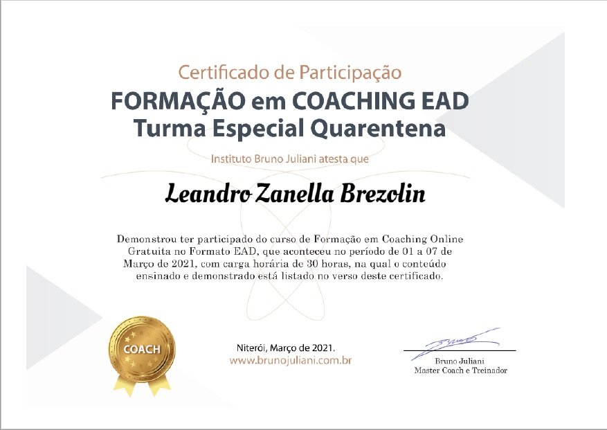 Formação Coaching Bruno Juliani