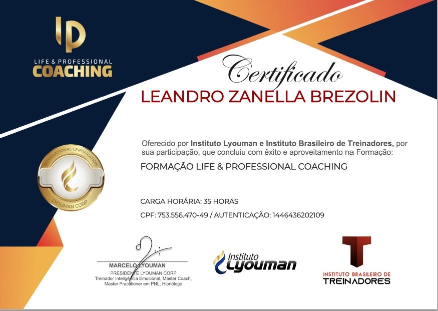 Formacao Life e Professional Coaching Marcelo Lyouman