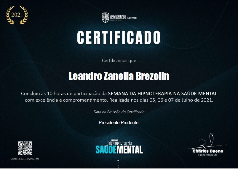 Hipnoterapia na Saude Mental Charles Bueno