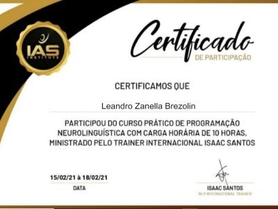 Certificado PNL Isaac Santos