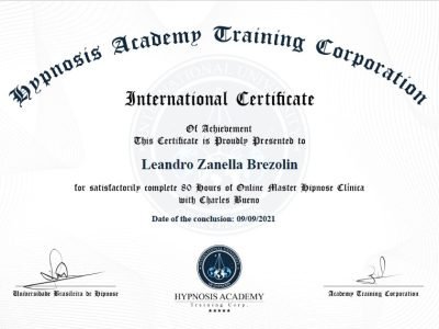 Formação Internacional Hipnose Clinica Charles Bueno