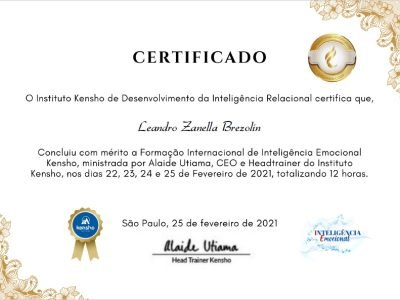Formação Internacional Inteligencia Emocional Alaide Utiama