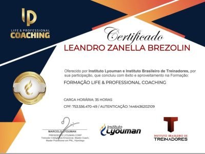 Formacao Life e Professional Coaching Marcelo Lyouman