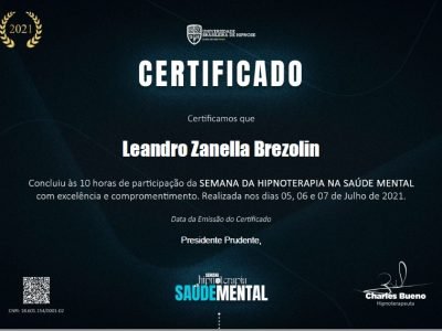 Hipnoterapia na Saude Mental Charles Bueno